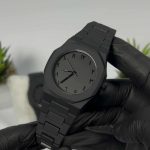 Aura Men’s Matte Black Analog Watch With Arabic Number