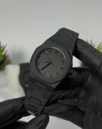 Aura Men’s Matte Black Analog Watch With Arabic Number